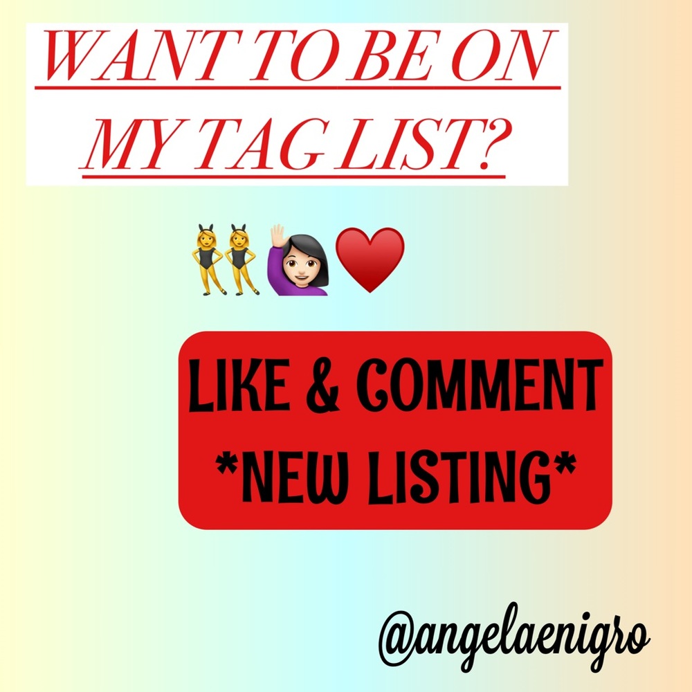 NEW LISTING FOR TAG TEAM🌟🙋🏻‍♀️♥️